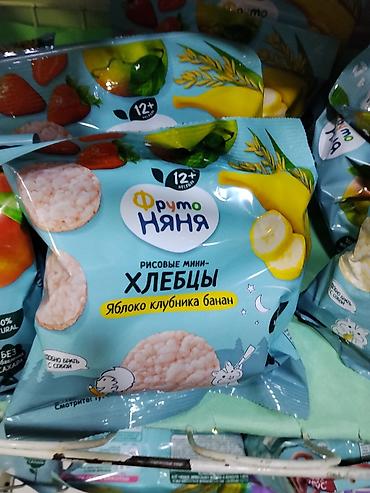 Рисовые мини-хлебцы ФрутоНяня, вкус: яблоко, клубника, банан. - Для