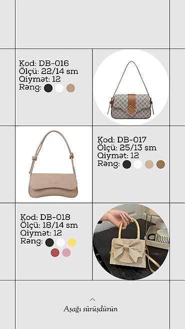küpe: Məhsul: Qadın çiyin/əl çantaları kolleksiyası (Dolce Baganna) Model — 8