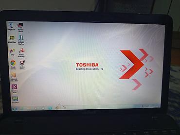 toshiba notebook: Toshiba noutbuk çantasıyla birlikdə - Model: Toshiba (qara korpus — 3
