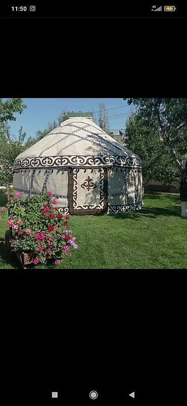 Спорт жана хобби: Боз үйлөрдү ижаралоо, Каркасы Металл, 75 баш, Полу менен, Идиш-аяк, Самоор — 10
