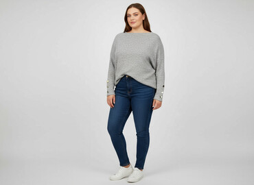 Swetry: BySisi, Sweter damski, rozmiar 6XL w lalafo.pl Swetry: BySisi, Sweter damski, rozmiar 6XL