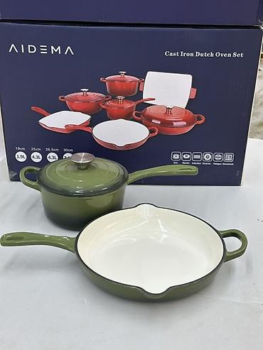 aidema: Чугунный набор посуды AIDEMA 7 в 1 с эмалированным покрытием Color — 4