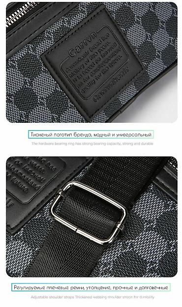 Барсетки: Барсетка, Материал: Комбинированный материал, Застежка на молнии, Новый — 16