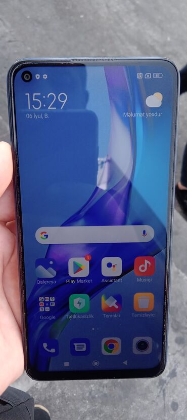телефон fly bl9205: Redmi Note 9, 128 GB, rəng - Göy, Barmaq izi, İki sim kartlı, Face ID
