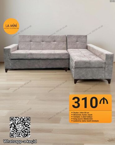 künc divan modelləri: Künc divan, Açılan, Bazalı, Parça, Şəhərdaxili pulsuz çatdırılma