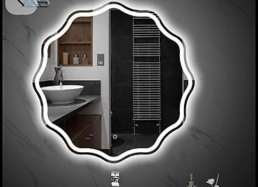 işıqlı güzgü: Güzgü Divar üçün, Oval, Dekorativ, Arxa işıqlı — 8