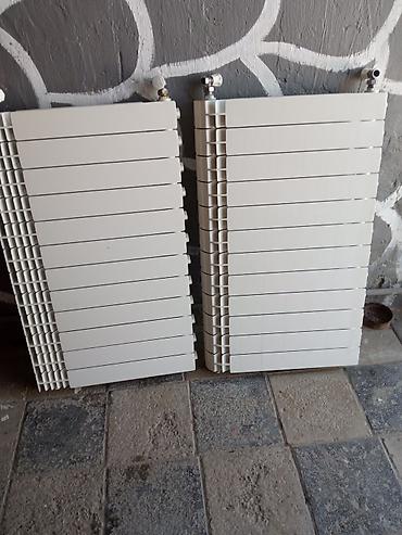 ev radiyatoru: Ağ rəngli panel radiatorlar (2 ədəd) - Divara quraşdırılan, su ilə — 1
