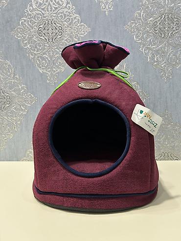 it ucun yuva: Ev heyvanları üçün qapalı yataq/evi - Rəng: Tünd bordo (kənarları — 2