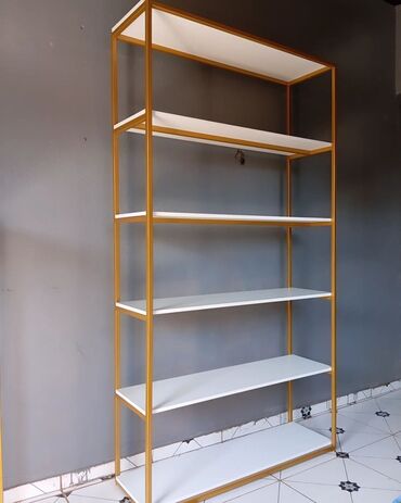 Rəf vitrinləri: Mağaza və ofislər üçün metal karkaslı vitrin/raflar - Minimalist — 8