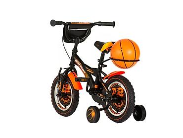 hm duks: Bicikl kids Visitor Basket 12" – crno‑narandžasti Dečiji bicikl sa — 5