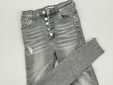 spódniczka jeansowe szara: Jeansy, XS, stan - Dobry