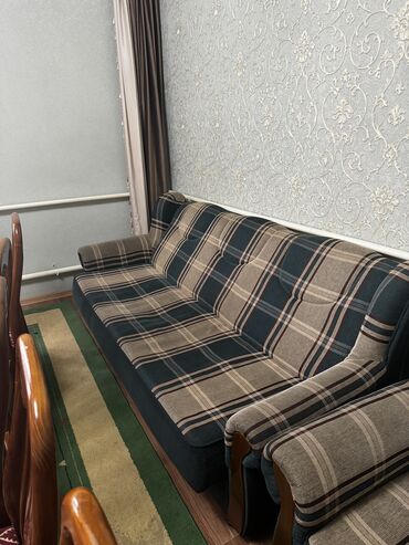 рассрочка диван: Гарнитур для зала, цвет - Зеленый, Б/у