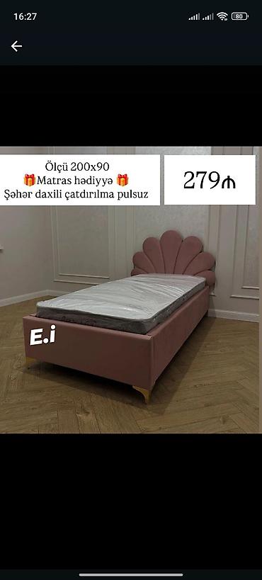 gəncə mebel: Yeni, Təknəfərlik çarpayı, Matras ilə — 1