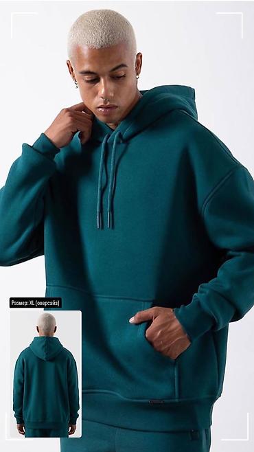 Толстовки, худи: Худи, На флисе, Оверсайз, С надписью, Новый, M, L, XL — 9