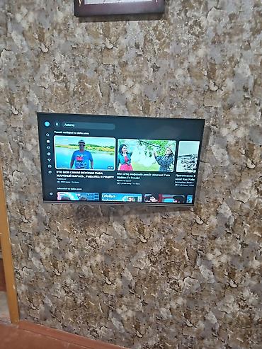 ТВ и видео: Divar üçün fırlanan TV dayağı + divara quraşdırılmış televizor - — 2