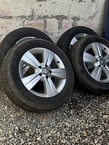 teker aparat: Mercedes-Benz orijinal yüngül lehimli disk dəsti (4 ədəd) – təkərlərlə — 4