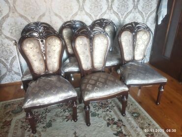 stul 2 ci əl: İşlənmiş, 6 stul