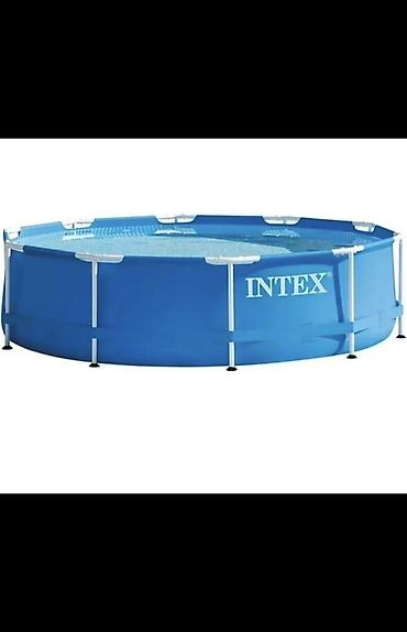 бассеин: Каркасный бассейн Intex (круглый) - Тип: наземный каркасный бассейн - — 1