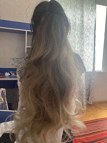 tebii sac: Şlaklı saç ponisi – parik/saç əlavəsi - Növ: Poni tipli saç əlavəsi — 1