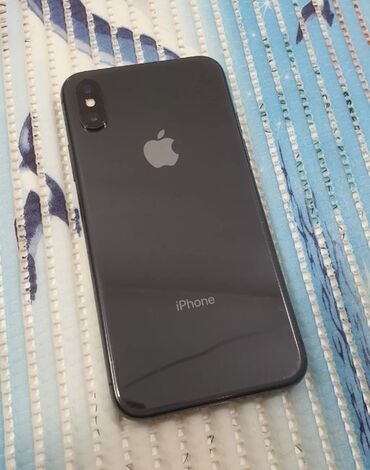 Apple iPhone: IPhone X, Б/у, 64 ГБ, Space Gray, Защитное стекло, Чехол, 100 %