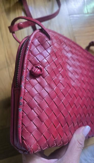Torbe: Bottega Veneta Nodini crvena kozna torba sa dugačkim kaišem. Crossbody — 9