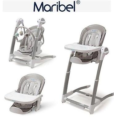 maribel: Стульчик для кормления, Б/у, Пластик, Трансформер, цвет - Серый, Самовывоз — 2