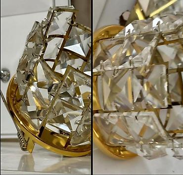 Бра, настенные светильники: Rəngli şüşədən dekorativ divar bra-ları (cüt) - Material: qalın — 7