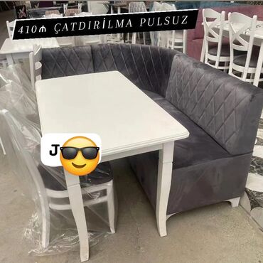Masa və oturacaq dəstləri: Künc divan və masa desti