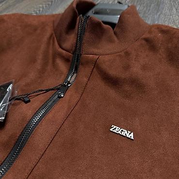 одежд: Мужская куртка-бомбер ZEGNA - Цвет: насыщенный коричневый — 2