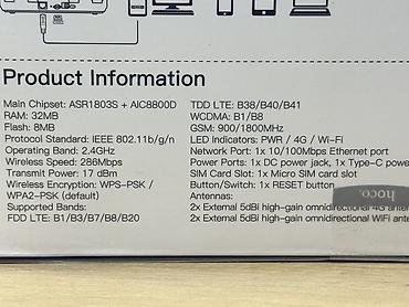 usb router 4g: SIM Wi‑Fi 6 роутер 2400 сом Что это дает: - Интернет через — 3