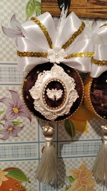 Ёлочные шары и украшения: Пластиковые шары, бархот мраморный,лепнина,стразы — 4