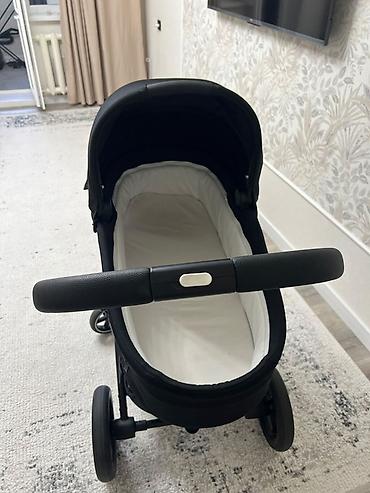макси кози коляска: Люлька Cybex (серия Balios - Цвет: чёрный текстиль с белым внутренним — 1