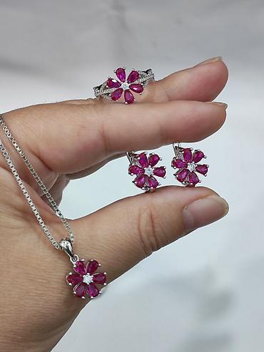 Серебряные наборы украшений: Серебро 925 пробы Размеры имеются Для заказа пишите на Ватсапп — 10