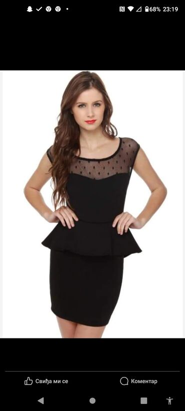luksuzne haljine: L (EU 40), XL (EU 42), color - Black, Other style, With the straps