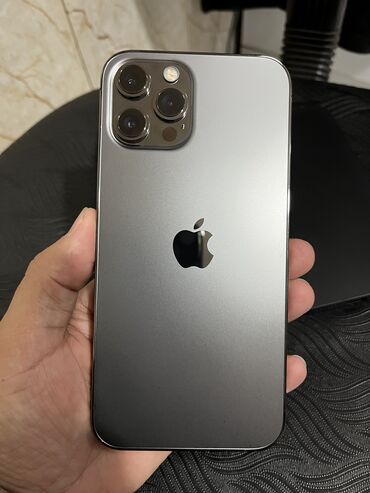 ayfon telefonu: IPhone 12 Pro Max, 256 GB, Graphite, Simsiz şarj, Face ID, Sənədlərlə