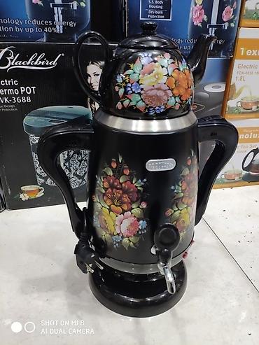 Samovarlar: Elektrik samovar Vegastar 4litr su 800 ml cay tutumlu 1850 watt — 4