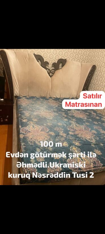 кровать с базой: İkinəfərlik çarpayı, Matras ilə