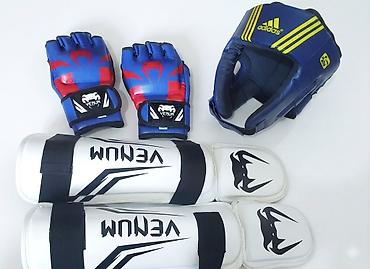 спорт товары: MMA/Döyüş idmanı üçün qoruyucu dəst - Qısa barmaqlı MMA əlcəkləri — 1