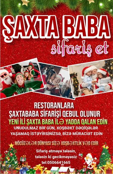 Tədbirlərin təşkili: Restoranlara Şaxta Baba sifarişi