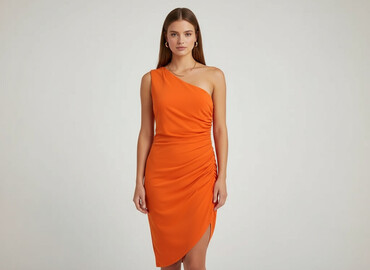 sukienka pomarańczowo różowa mohito: Promiss, Women`s dress, size L