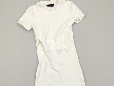 białe bluzki z falbanami: Blouse, Bershka, M (EU 38), condition - Very good