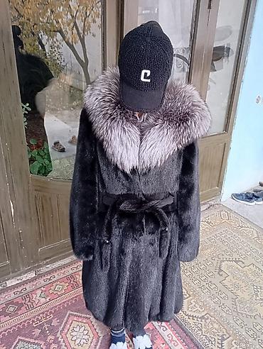 Шубы: Шуба, Норка, По колено, С капюшоном, 5XL — 4