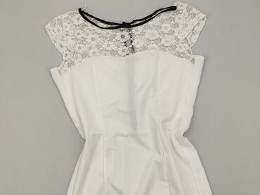 sukienki białe ażurowe damskie: Sukienka, S, stan - Bardzo dobry
