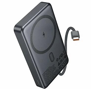 magnet: Hoco Q44 Magnetic Wireless Charging Power Bank 10000 мА·ч - Емкость — 5