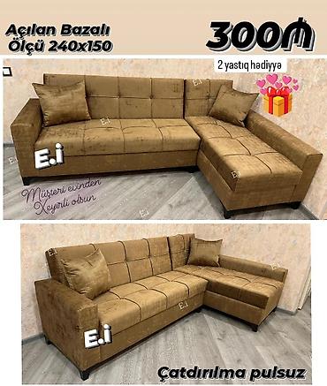 qusar mebel: Künc divan, Yeni, Açılan, Bazalı, Parça, Pulsuz çatdırılma — 1