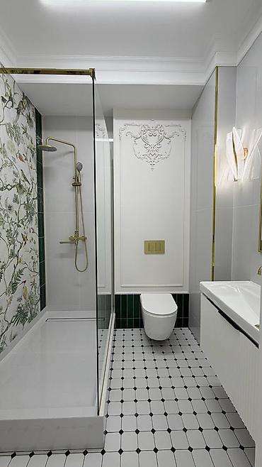 люстра свет: 3 комнаты, 87 м², Асанбай мкр Элитка, 6 этаж, Дизайнерский ремонт — 9