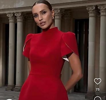 Вечерние платья: Вечернее платье, Коктейльное, Длинная модель, Атлас, С рукавами, Камни, Все размеры — 2