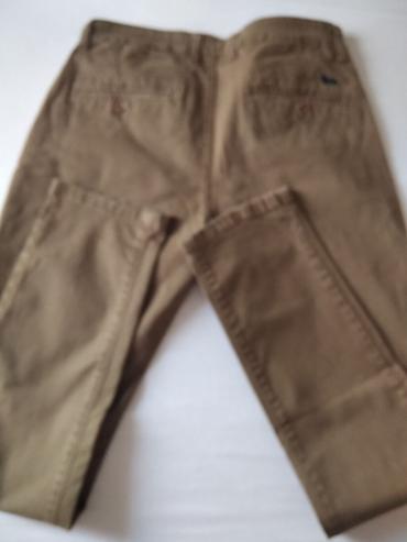 massimo dutti baletanke: Muške chino pantalone, bež/kaki boje, ravnog užeg kroja. - Materijal — 4