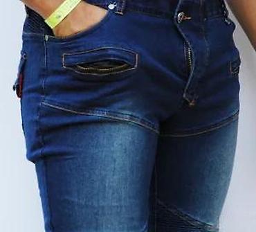 Farmerke: Muške biker farmerke – tamno plavi teksas - Stil: biker/karirano — 17