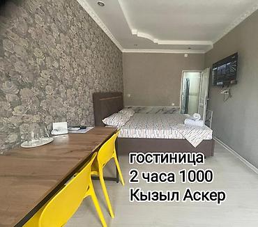 1 комната, Кызыл Аскер, Душевая кабина, Постельное белье, Кондиционер